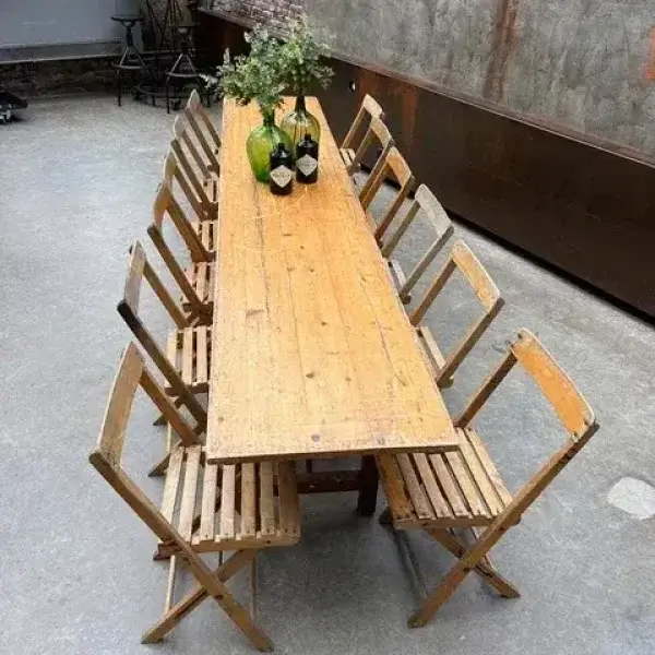 Vintage houten inklaptafel